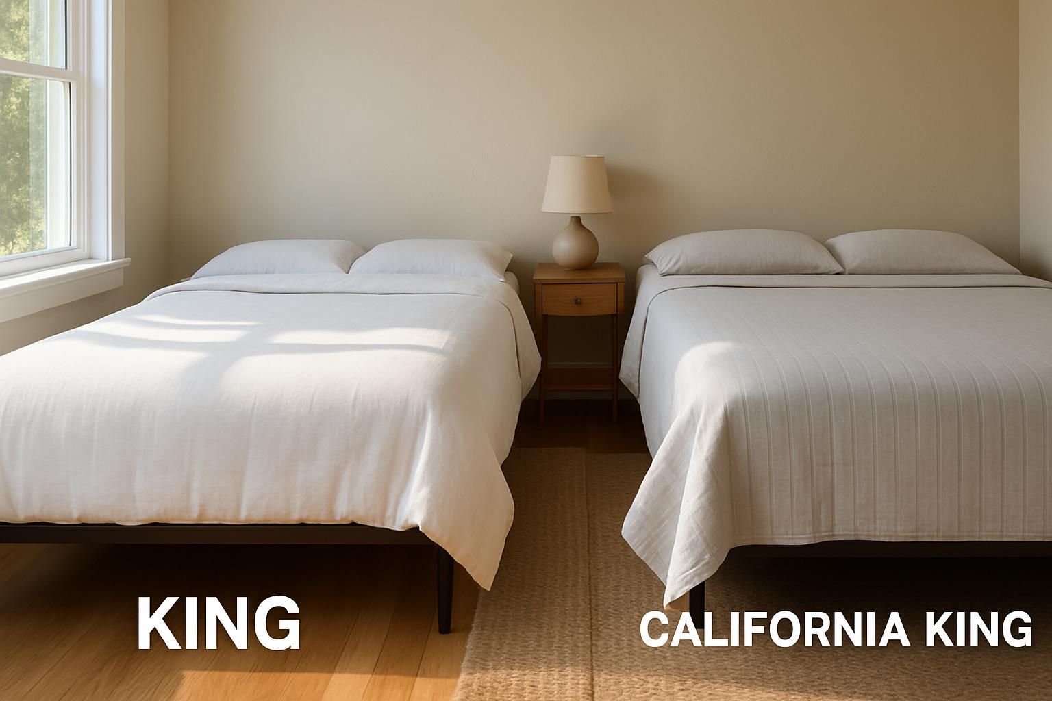 Two beds in a contemporary bedroom with minimal decor. Two beds in a contemporary bedroom with minimal decor.